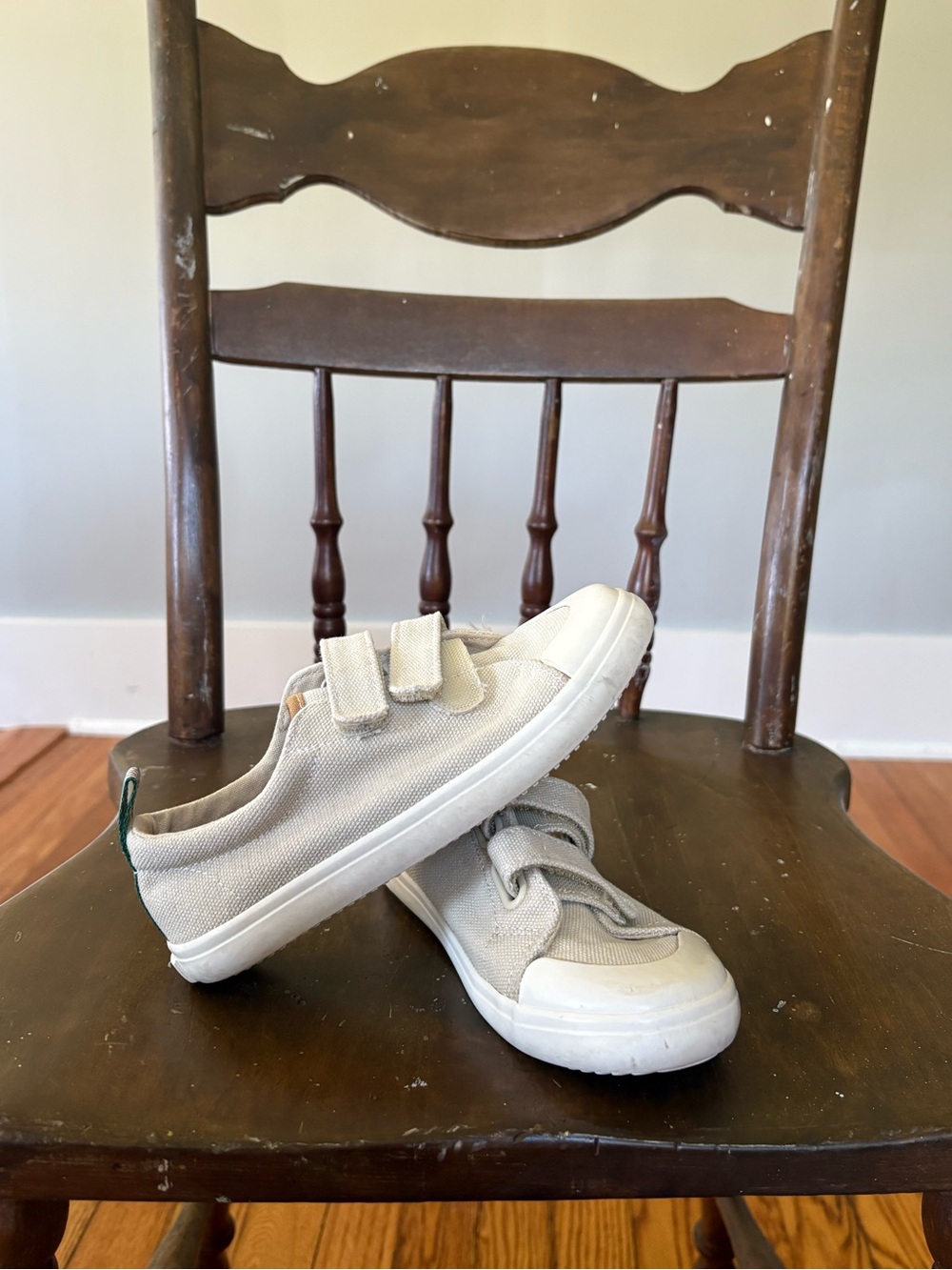 Old Navy Kids Canvas Velcro Sneakers in Beige